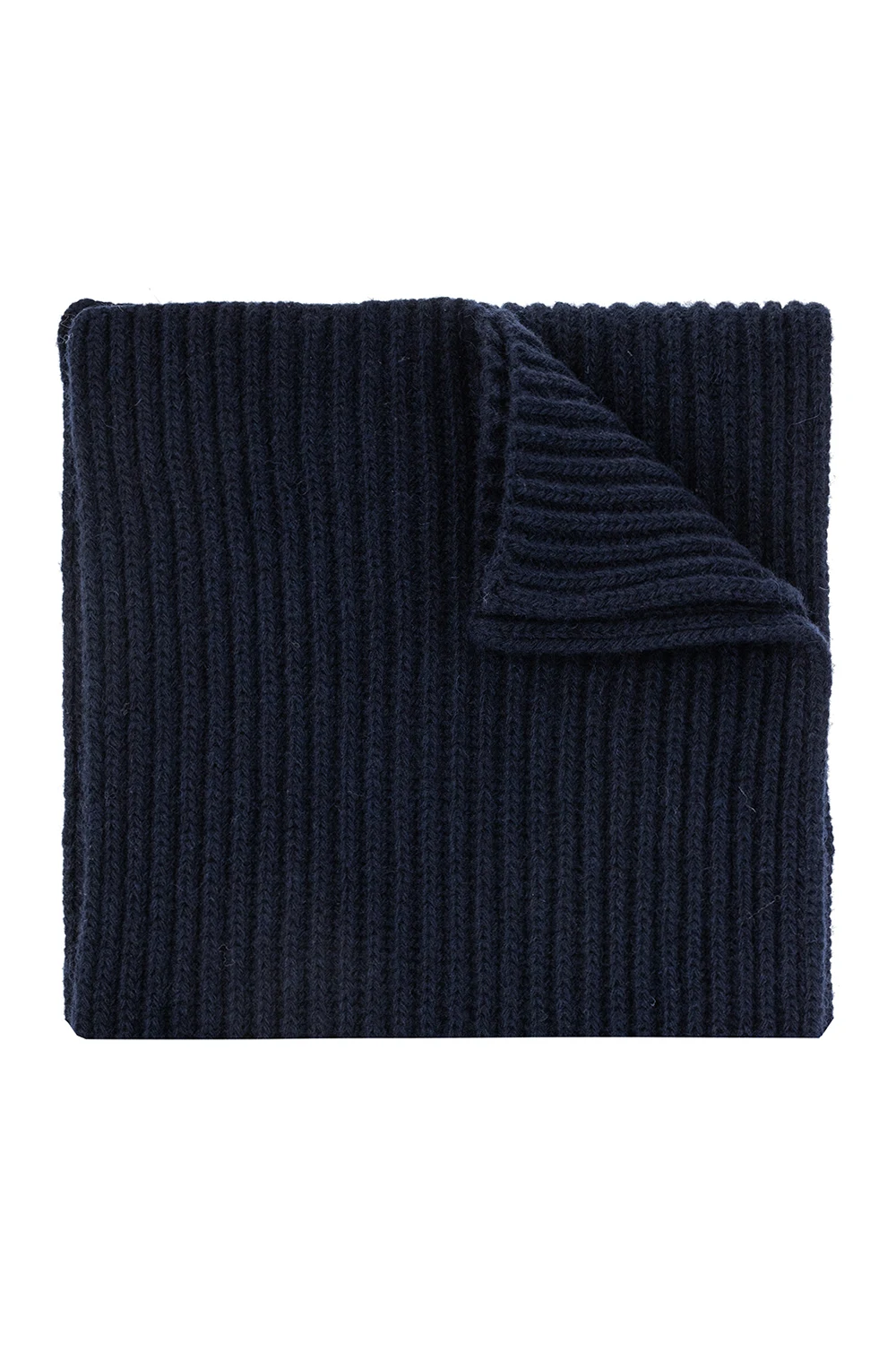 NAVY BLUE Ribbed scarf