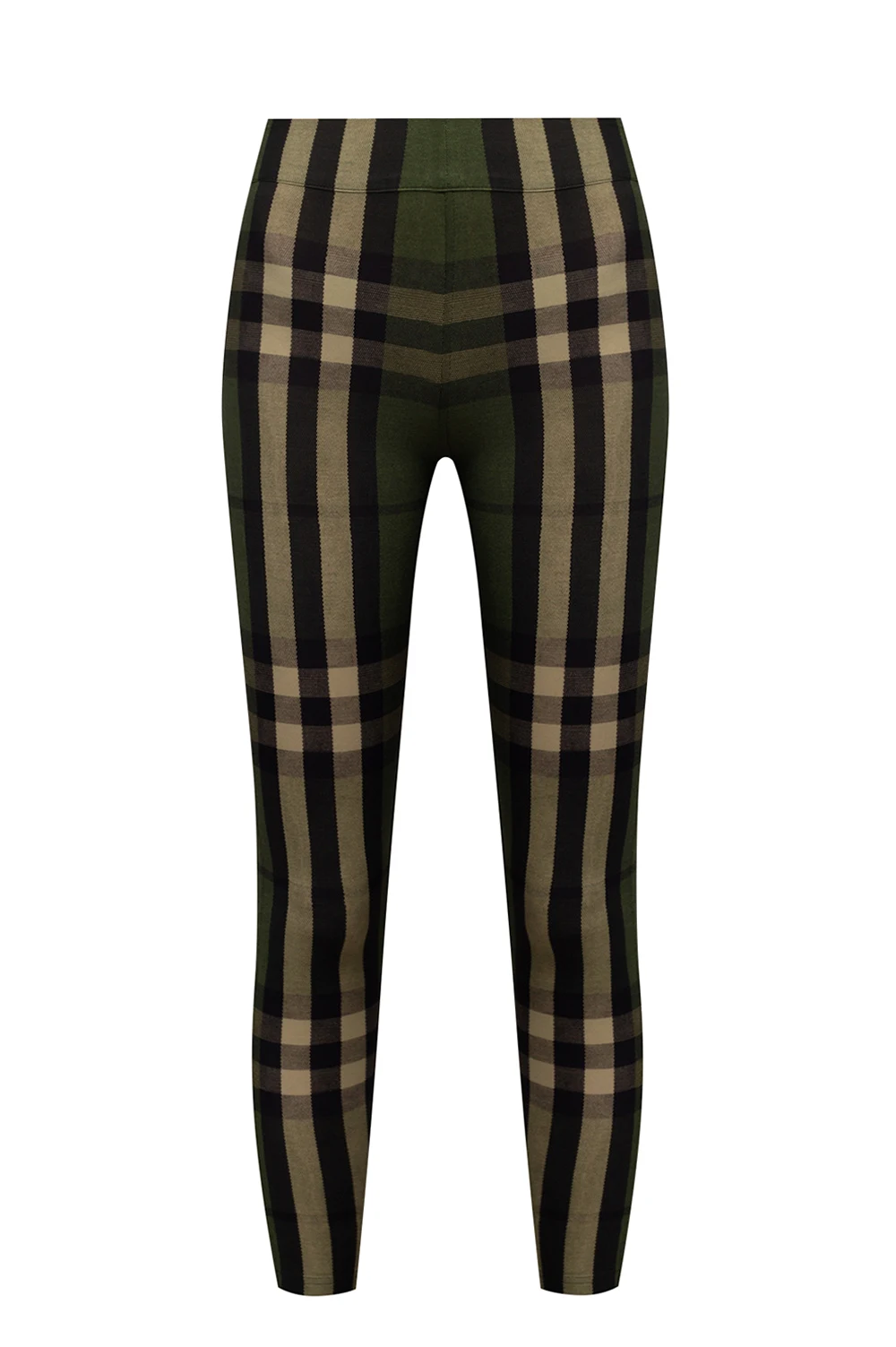 GREEN Checked leggings