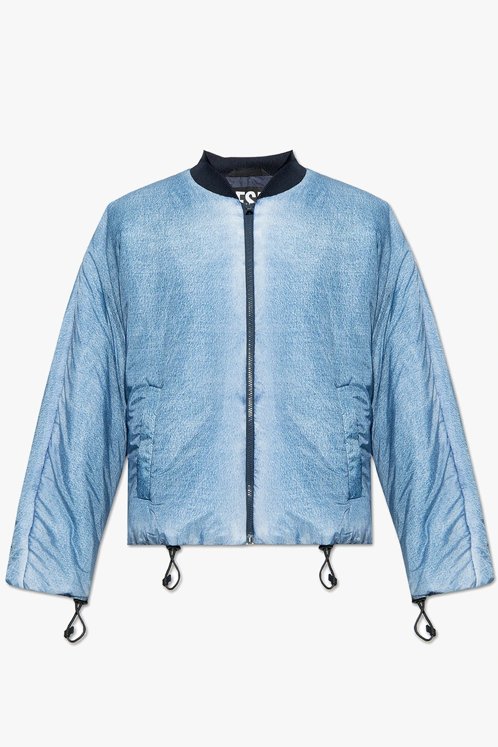 BLUE ‘W-DAY-PRINT’ puffer jacket