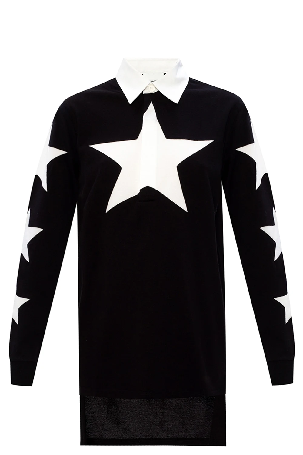 BLACK Polo shirt with long sleeves