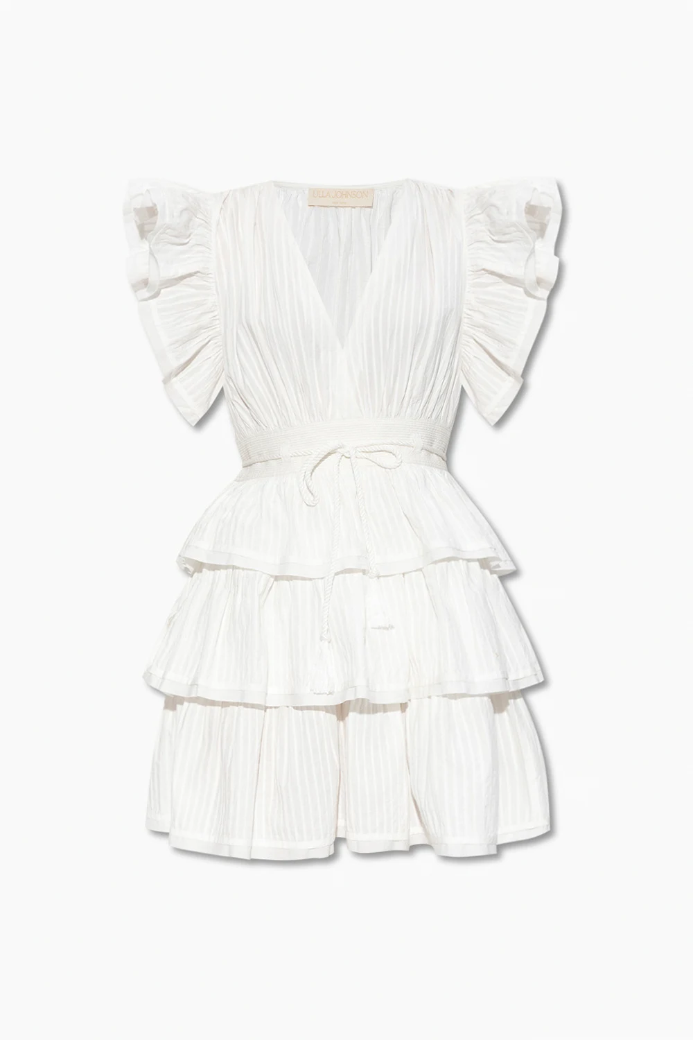 WHITE ‘Camilla’ dress with ruffle
