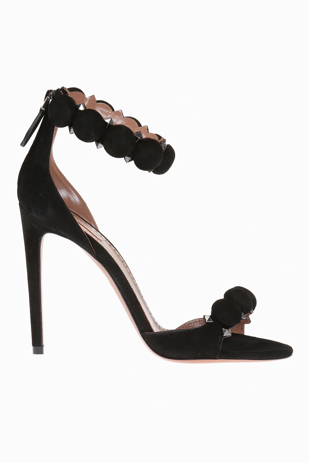 Suede high heel sandals