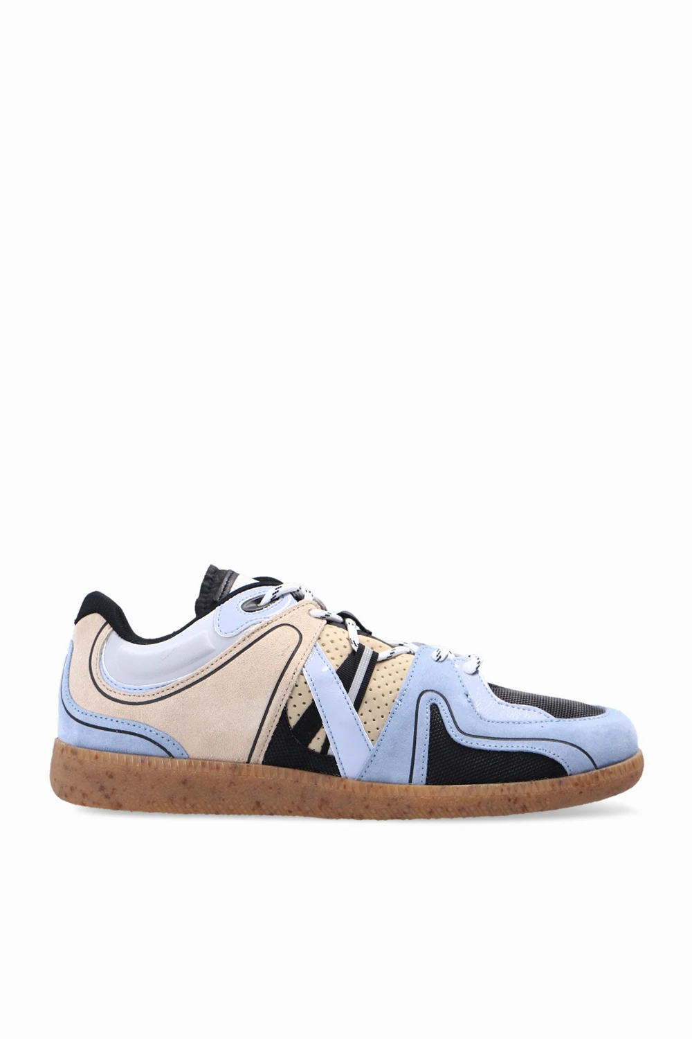 Sneakers with overlays