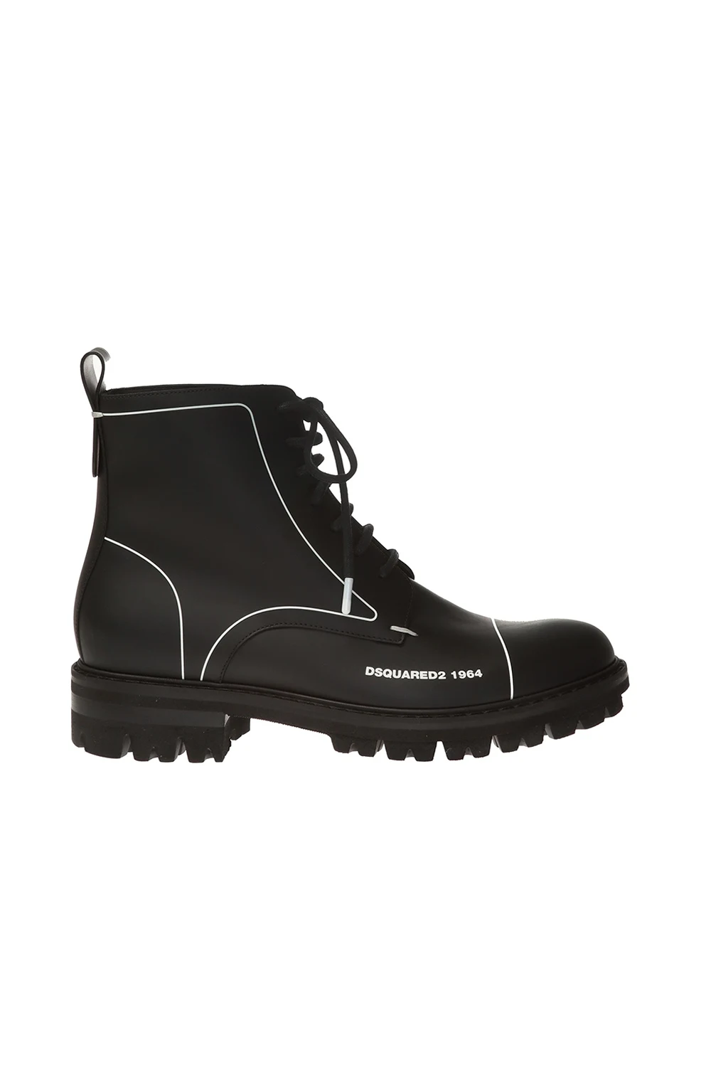 Lace-up platform ankle boots