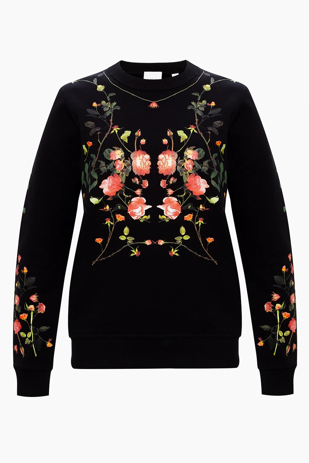 BLACK Floral-printed sweatshirt