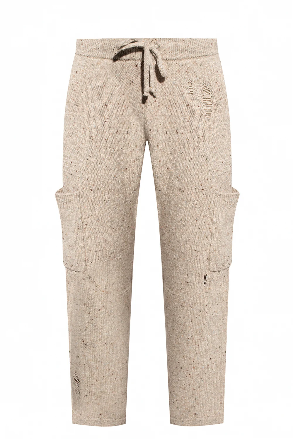 GREY Woven trousers with holes