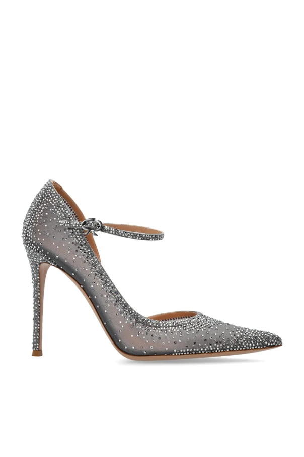 GREY ‘Rania Mary Jane’ heeled shoes