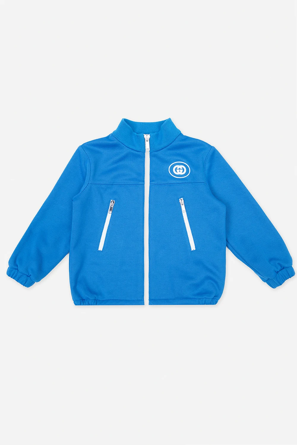 BLUE Sweatshirt with standing collar