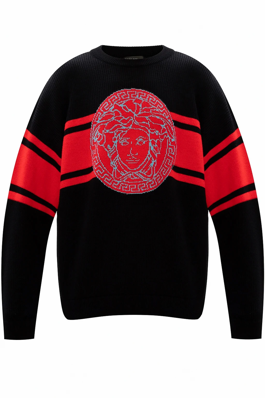 BLACK Wool sweater with logo