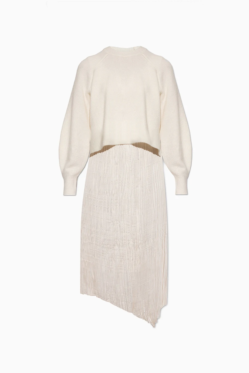 cream ‘Jennita’ dress with sweater