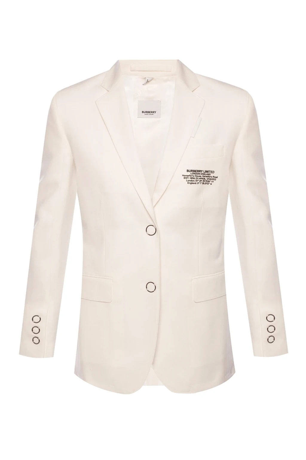WHITE Blazer with notched lapels