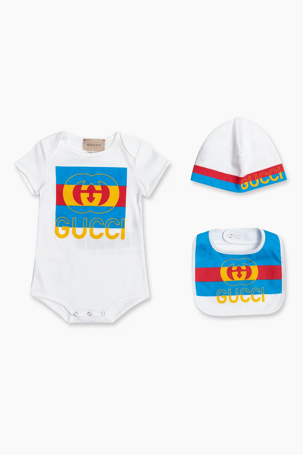 Bodysuit, beanie & bib set
