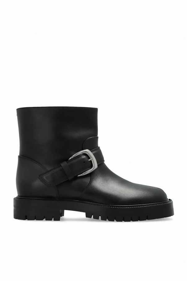 CZARNY Botki z wycięciem ‘tabi’