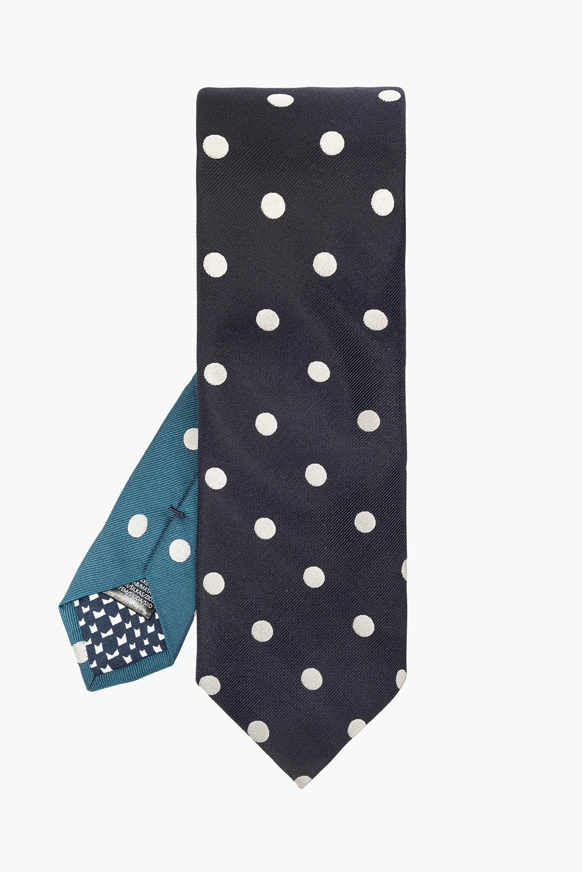 Patterned silk tie