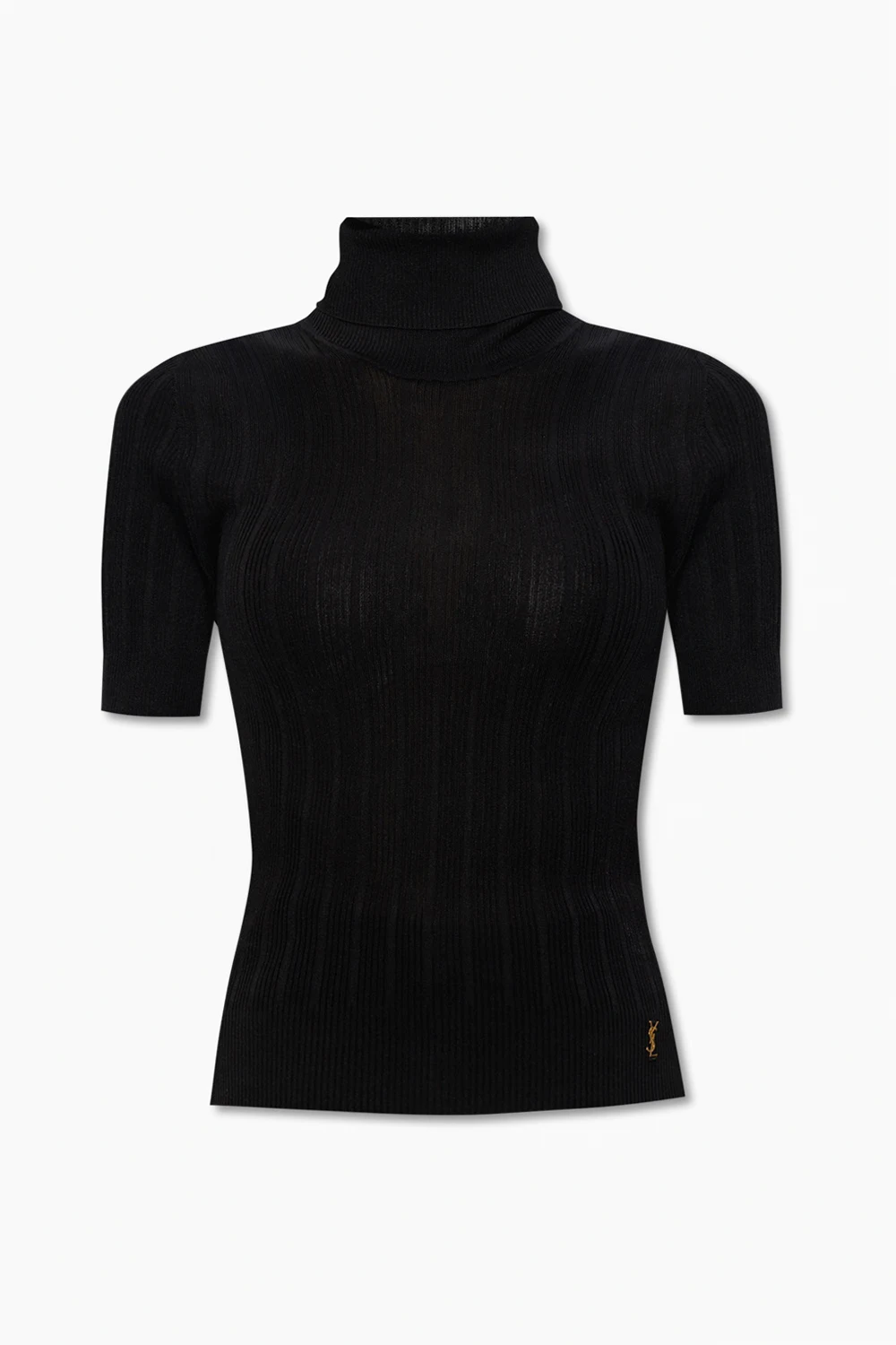 Short-sleeved turtleneck sweater