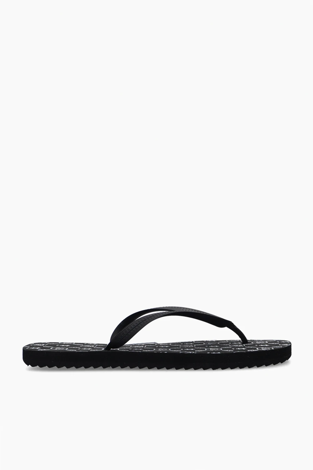 BLACK Flip-flops with logo