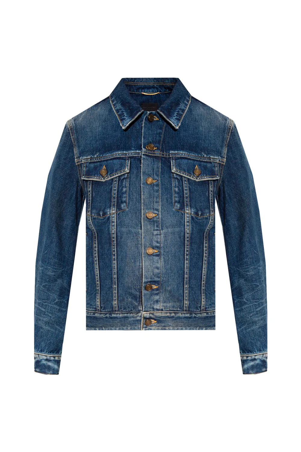 Distressed denim jacket