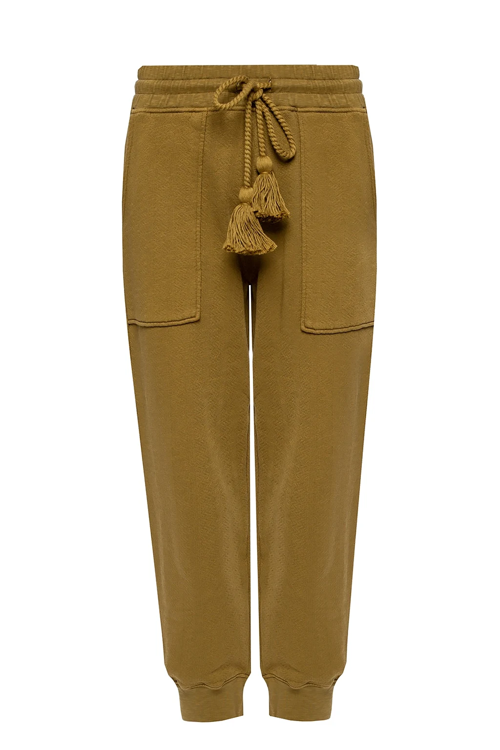 GREEN ‘Charley’ fringed sweatpants