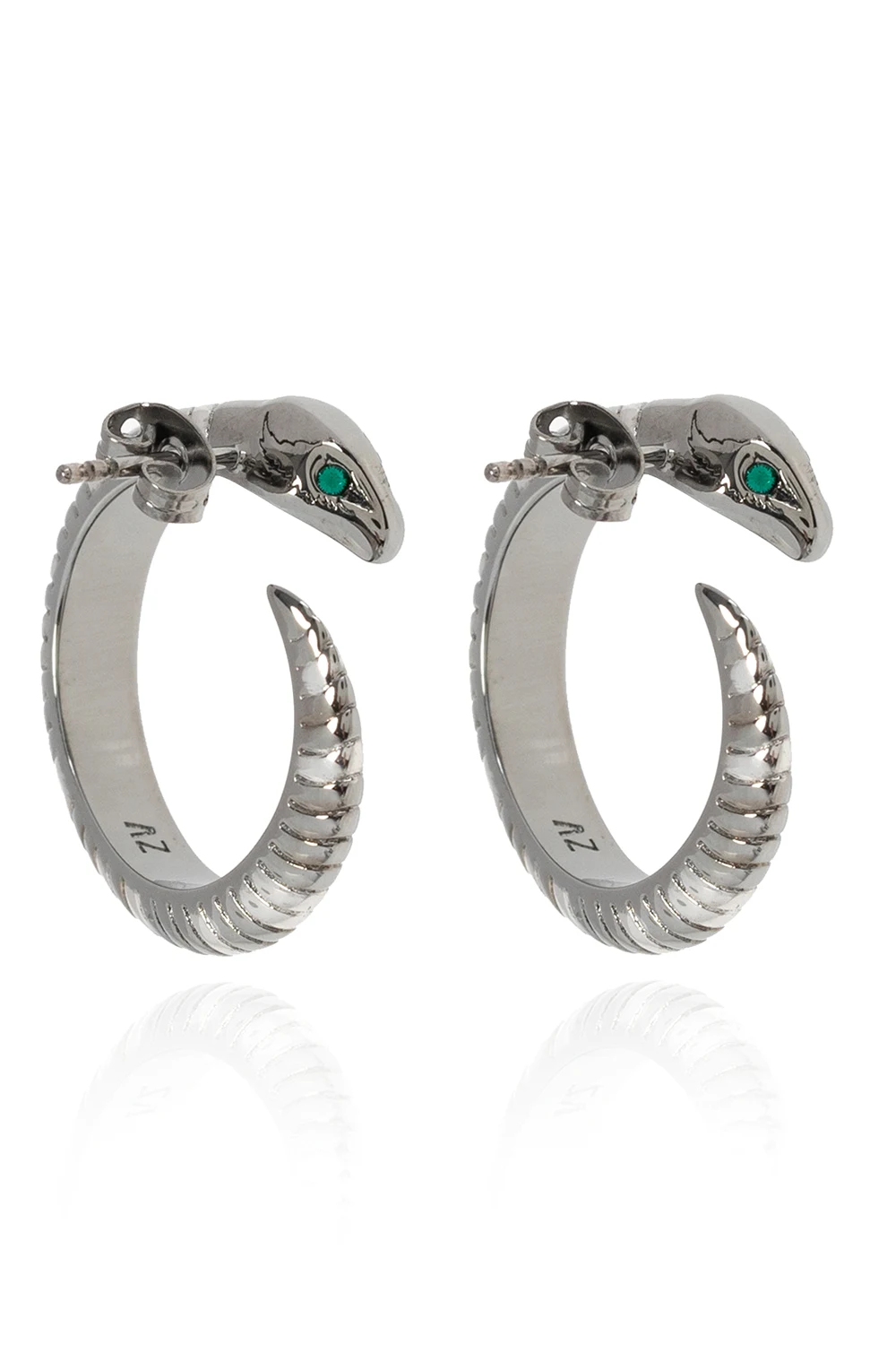Round snake earrings