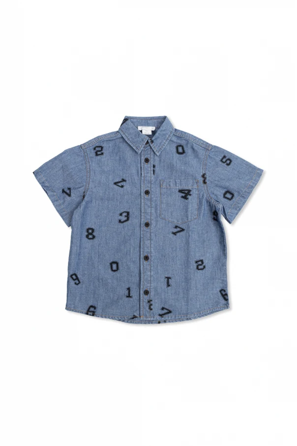 BLUE Denim short-sleeve shirt