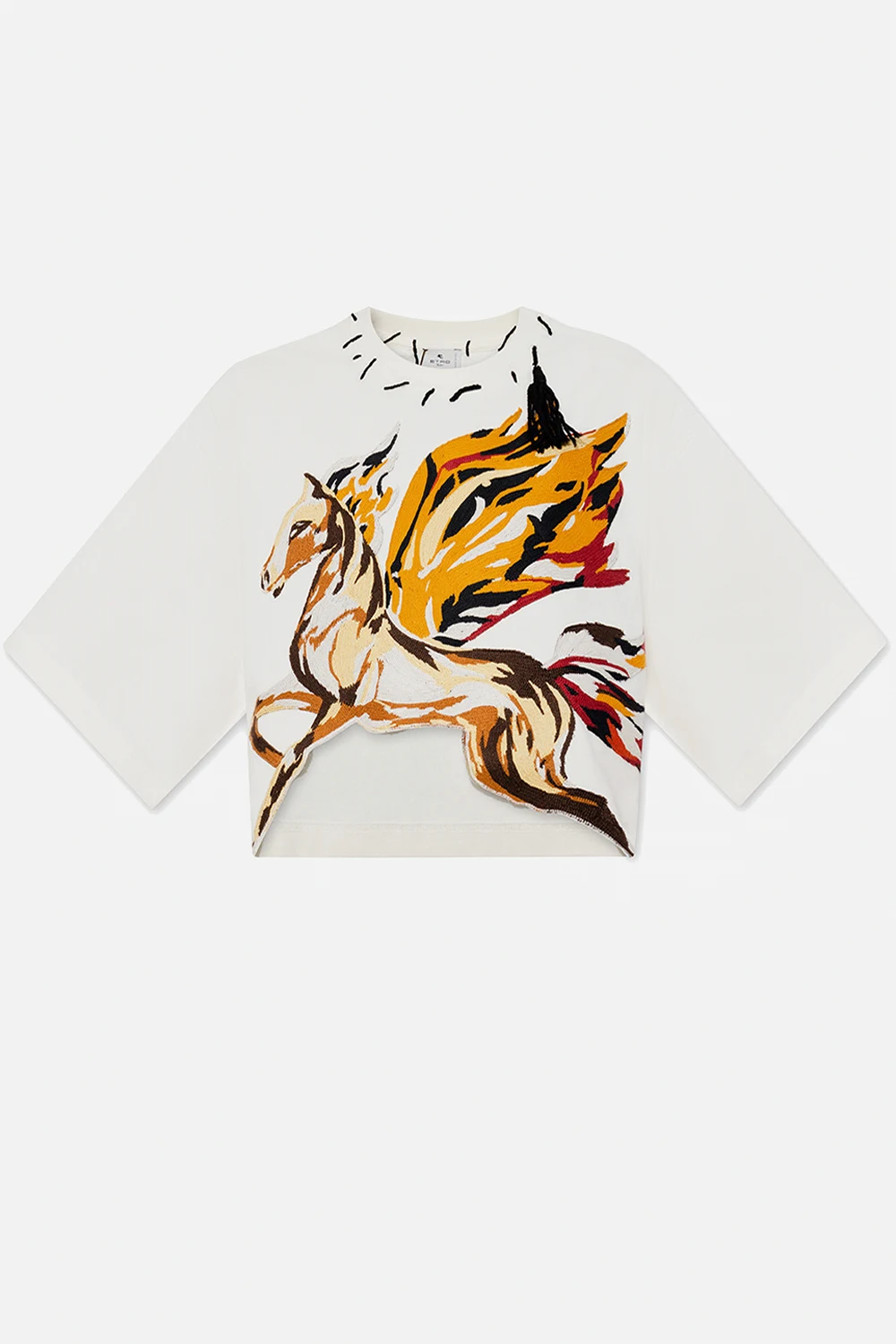 Cropped T-shirt with logo