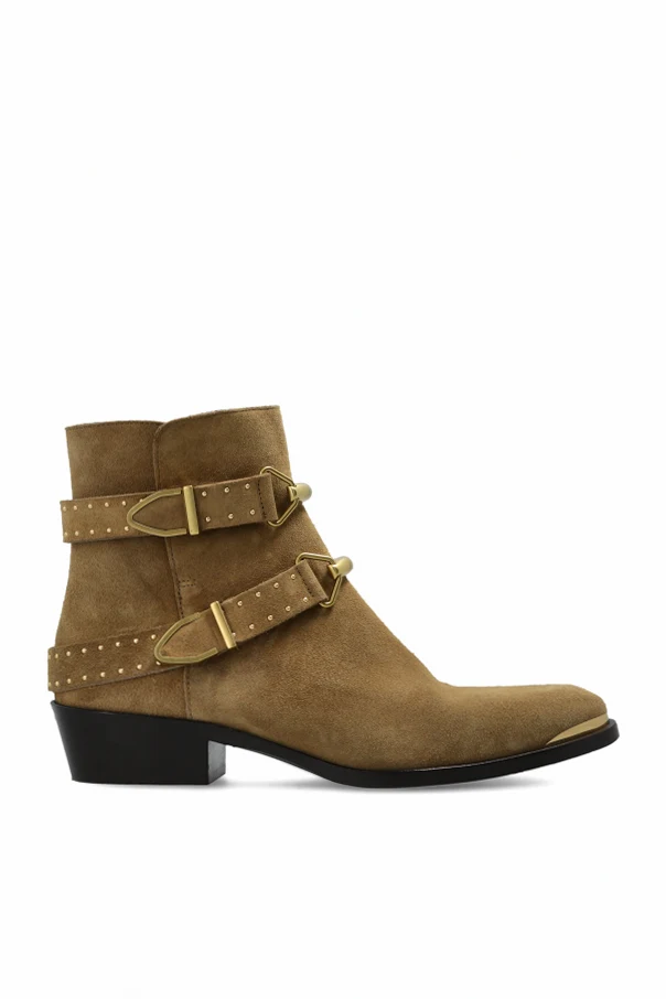beige Heeled ankle boots `Zalya`