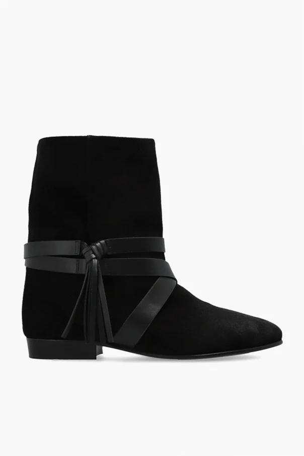 BLACK Suede ankle boots ‘Rejen’