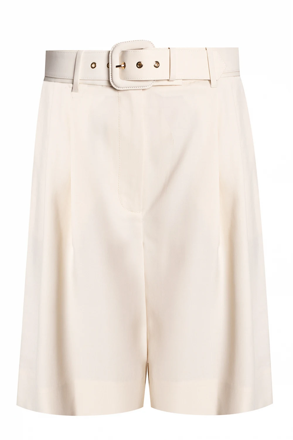 Pleat-front shorts