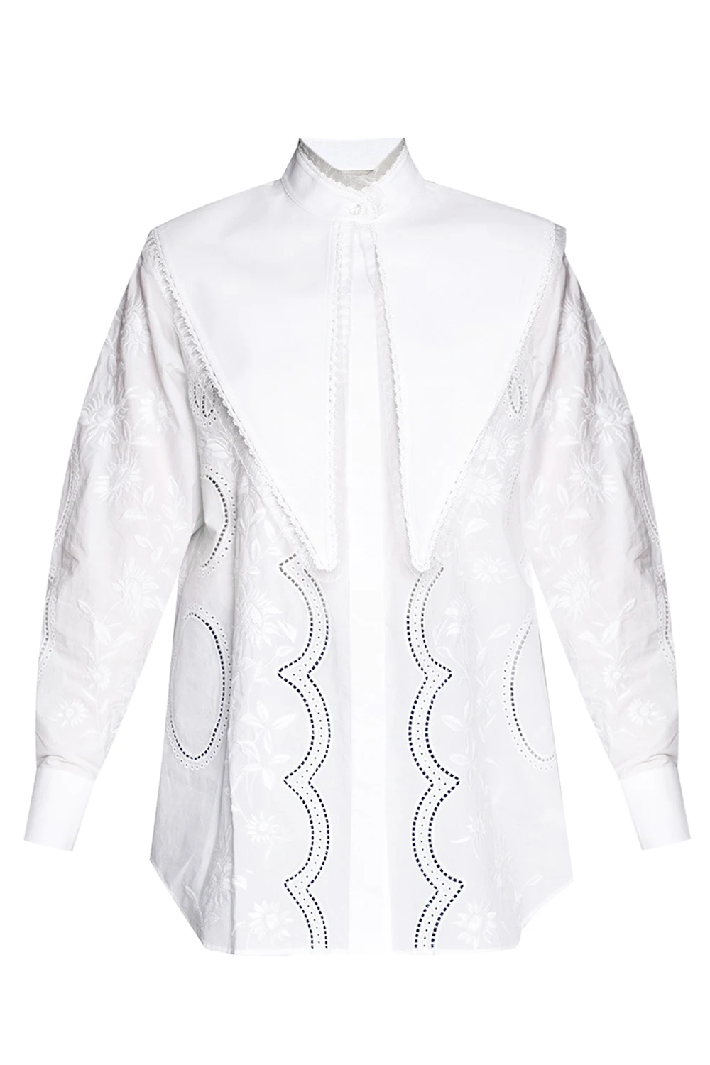 WHITE Shirt with detachable collar