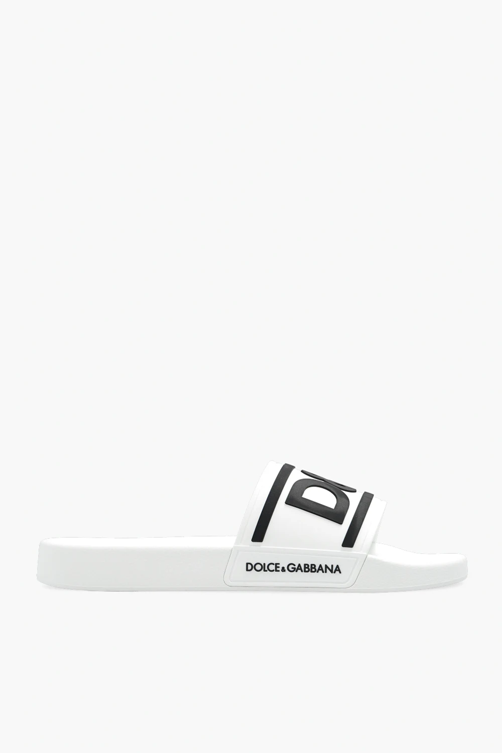 BIAŁY  Klapki z logo