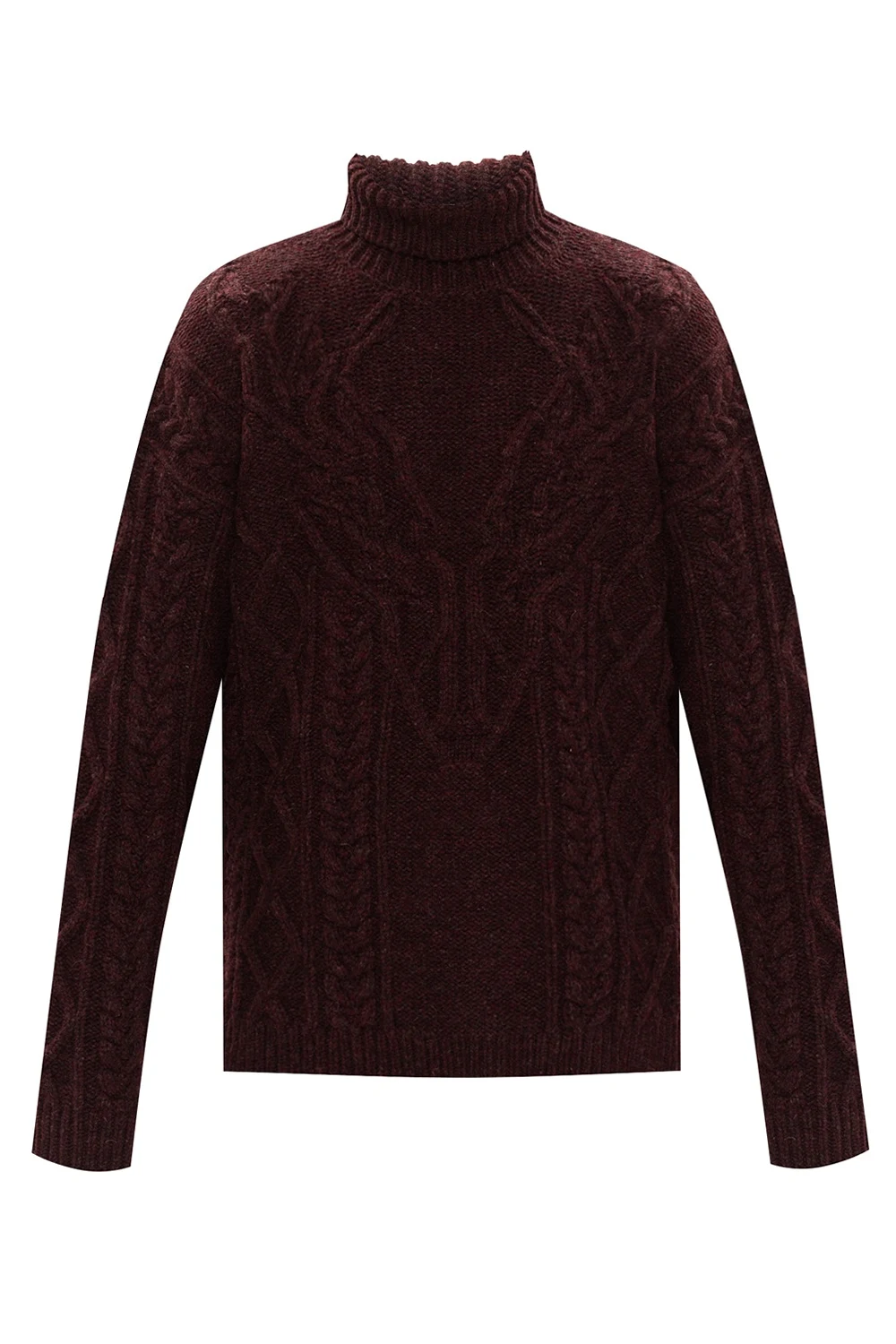 BROWN Wool turtleneck sweater