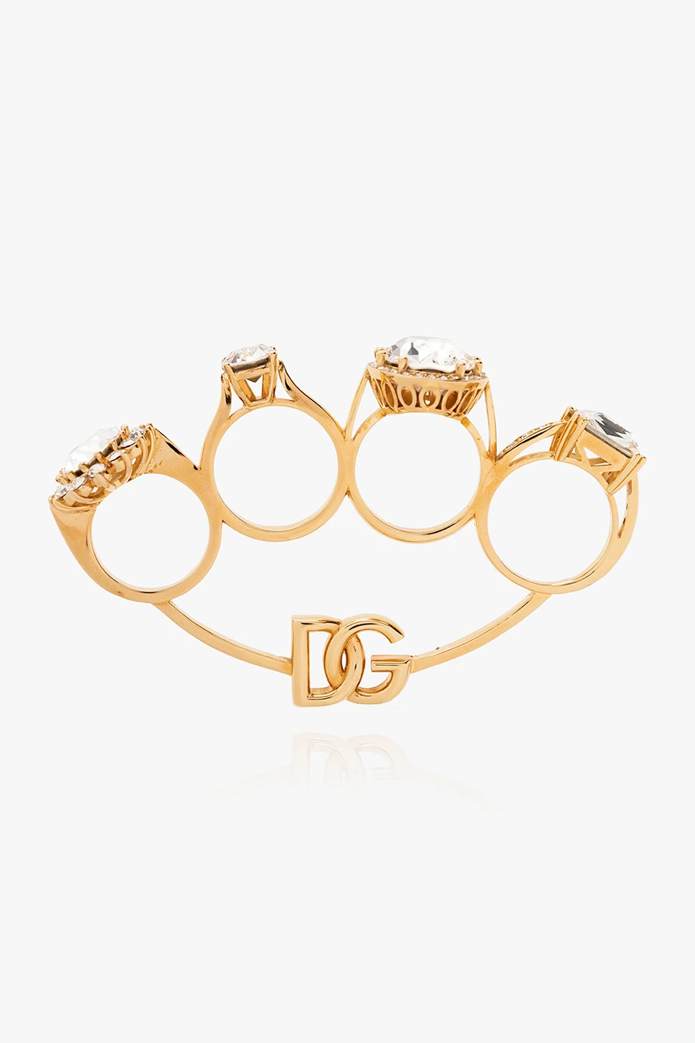 Quadruple ring with logo