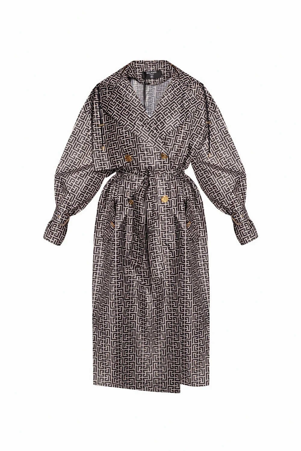 BLACK Patterned trench coat