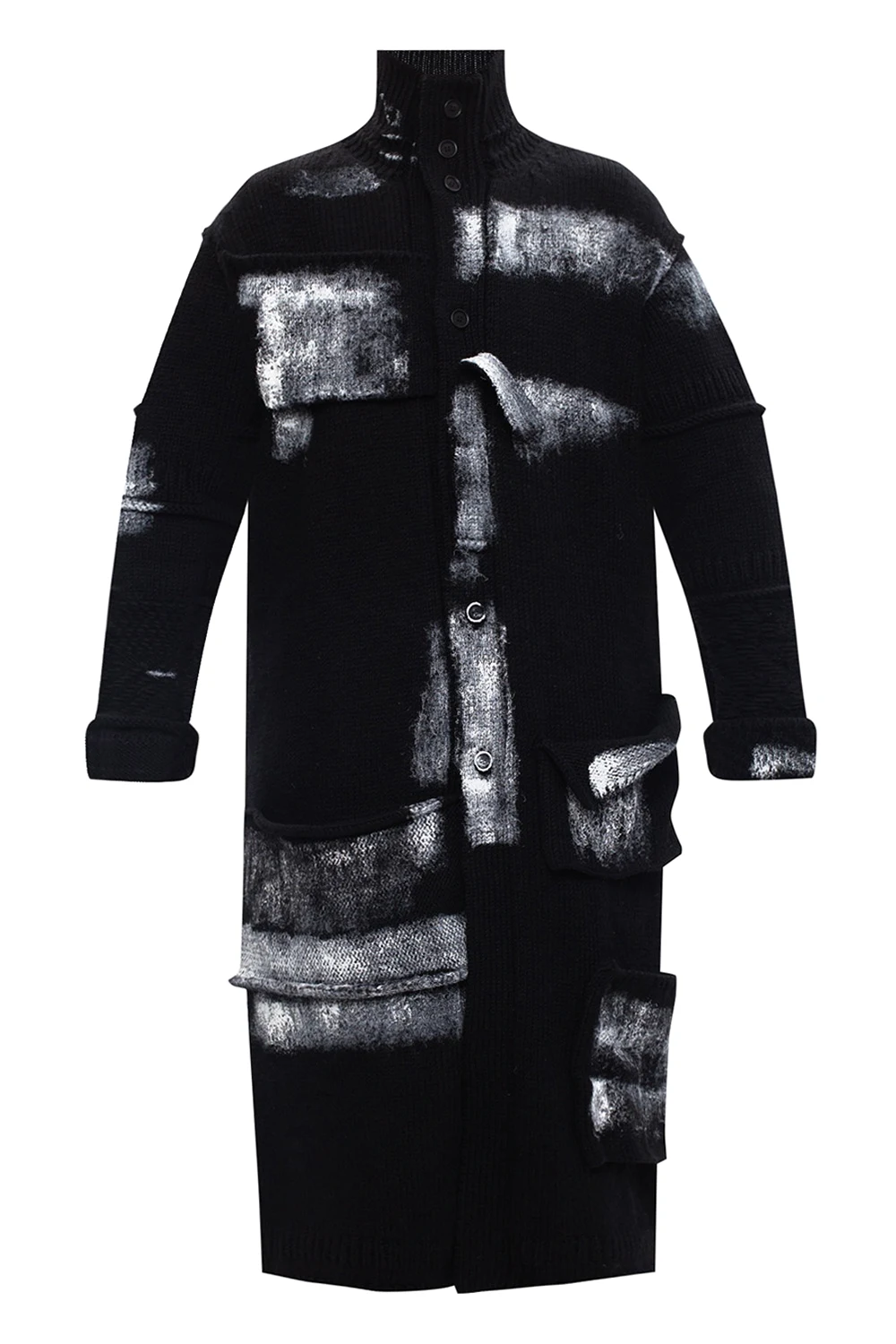 Knitted turtleneck cardigan