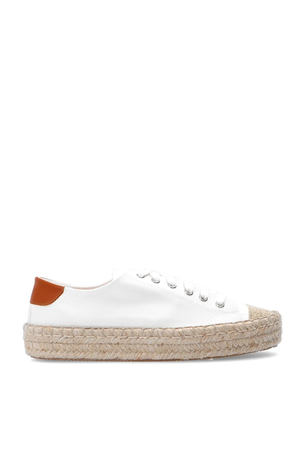 WHITE Sneakers with woven sole