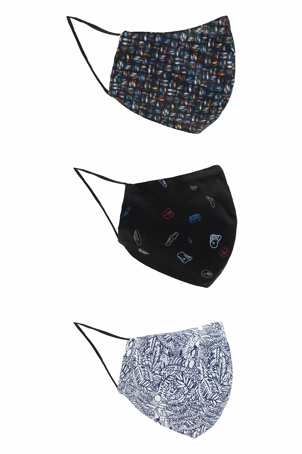 Trójpak masek z logo