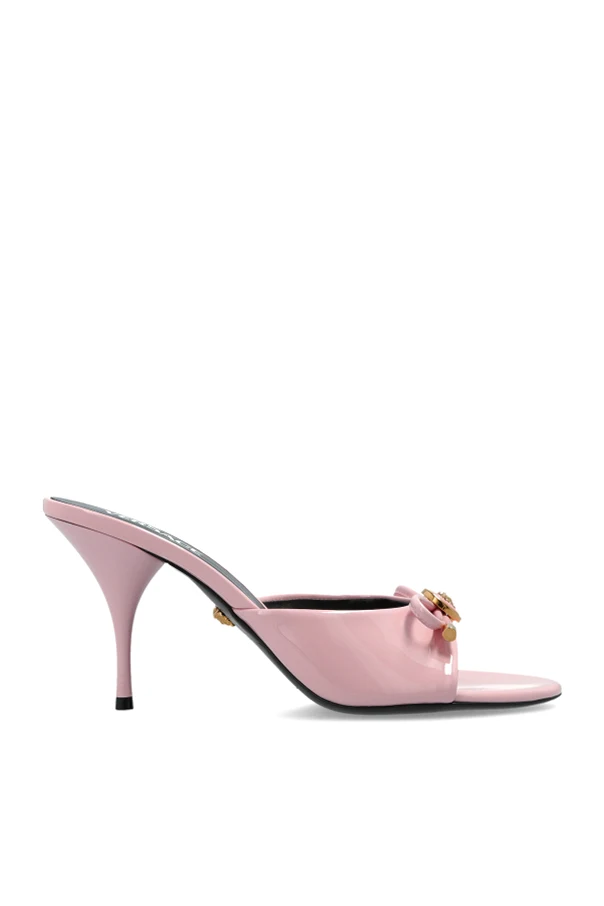 RÓŻOWY Klapki na obcasie  `Opera Bow`