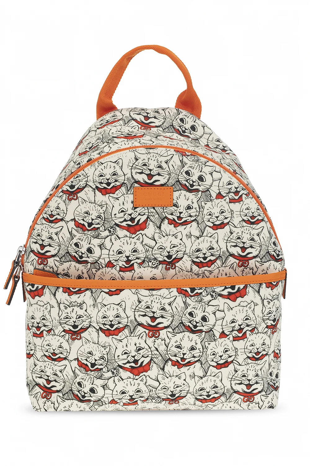 Patterned backpack with logo