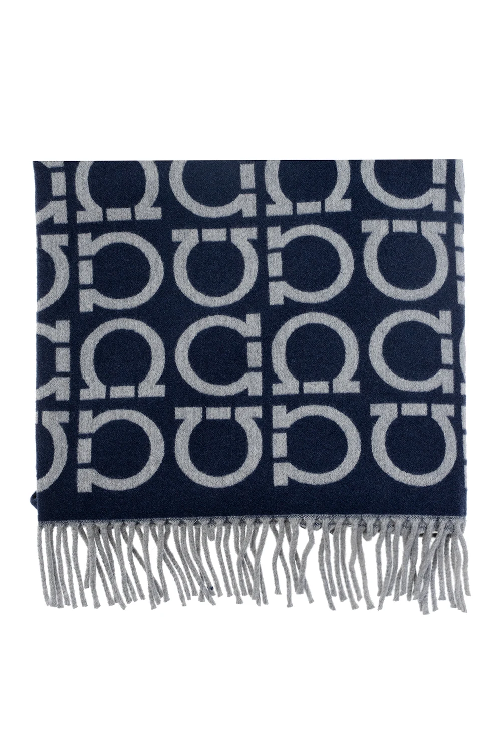 NAVY BLUE Wool scarf