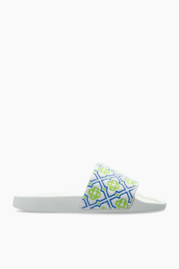 WEISS Sandalen mit Monogramm
