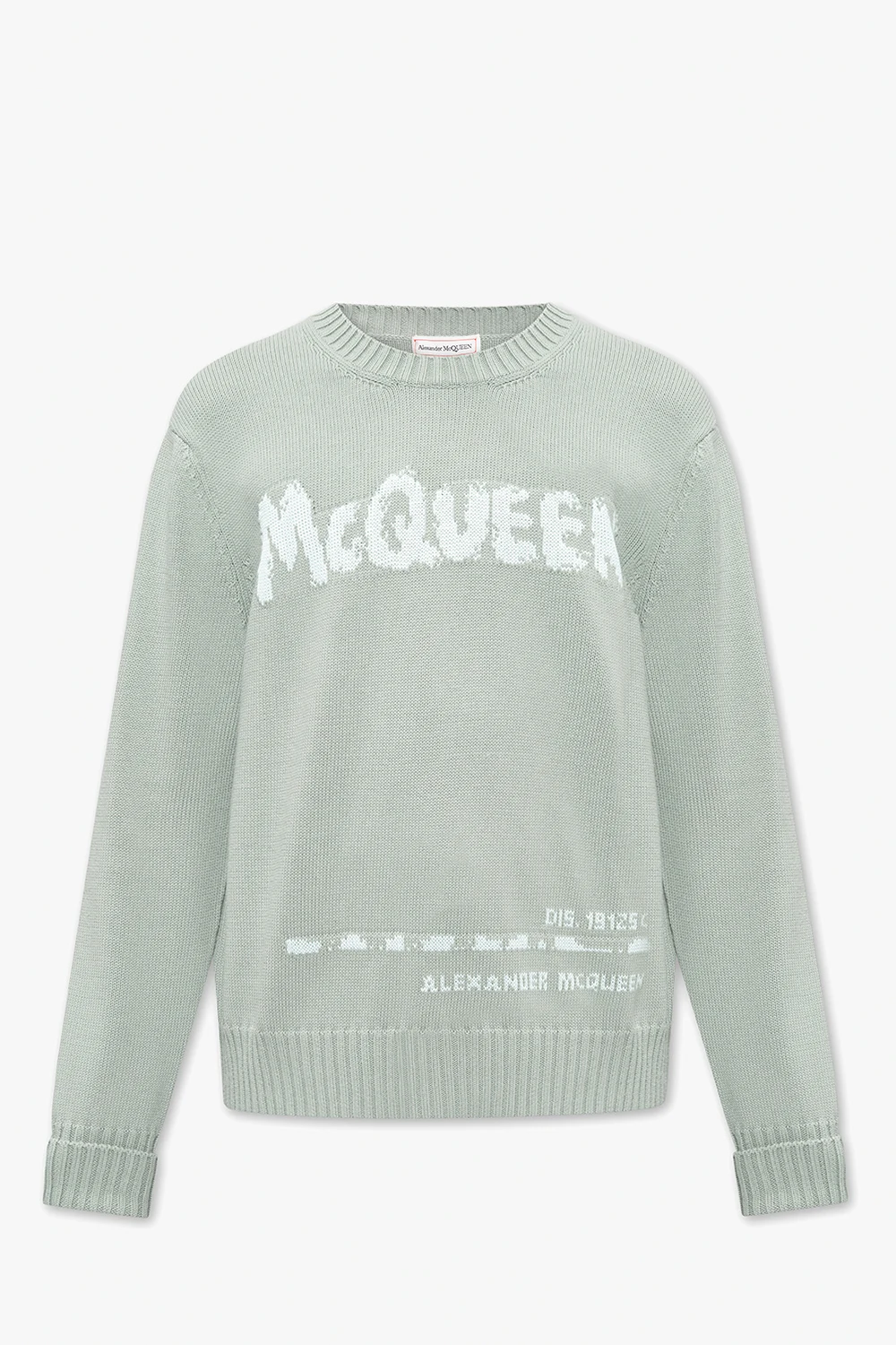 GREEN Cotton sweater with logo