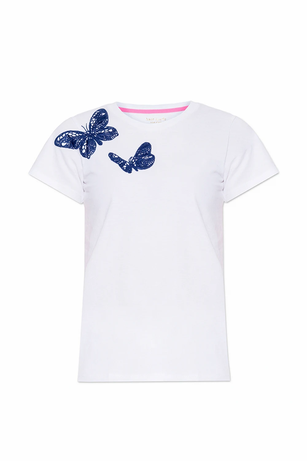 T-shirt z koronkowymi naszywkami