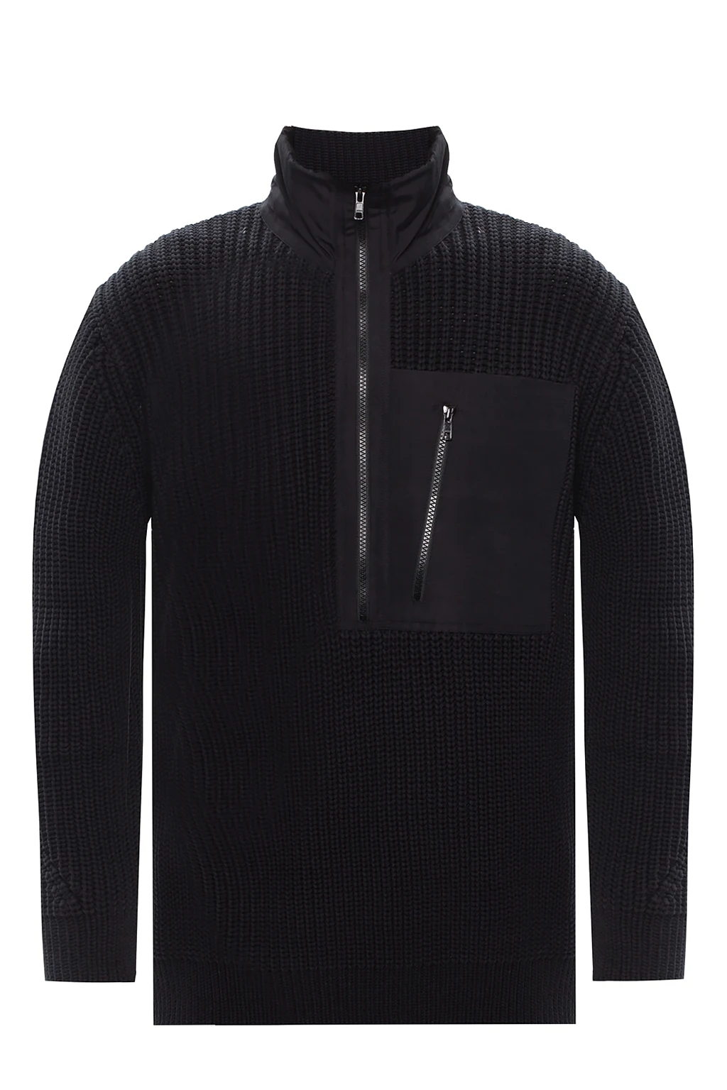 Band collar sweatshirt