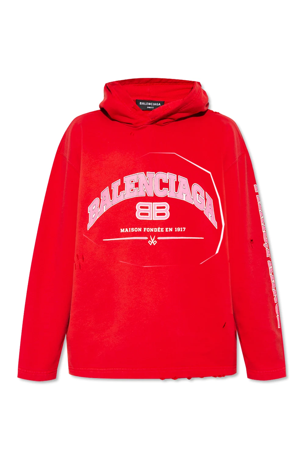 Hoodie with vintage-effect