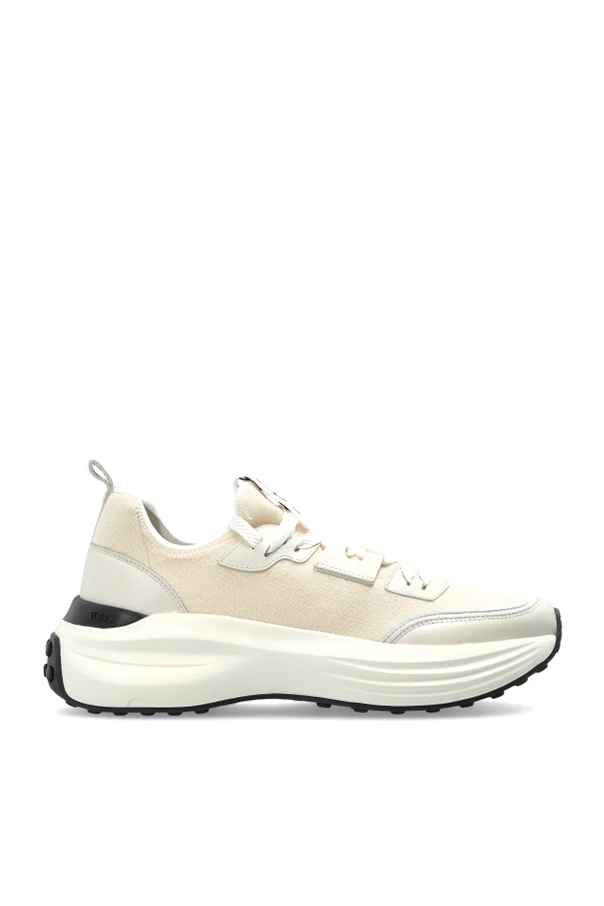 kremowy Buty sportowe z logo