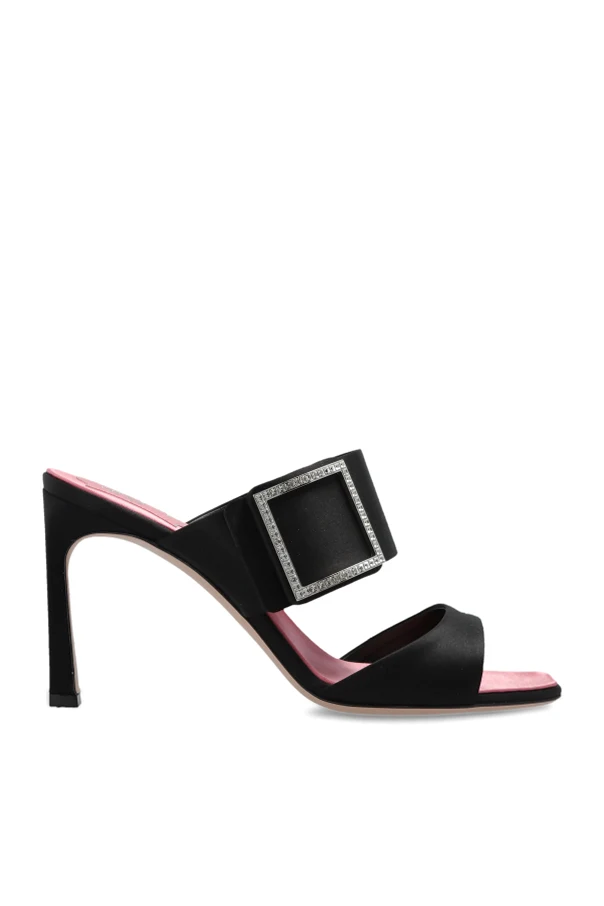 BLACK Heeled mules 'Trompette'