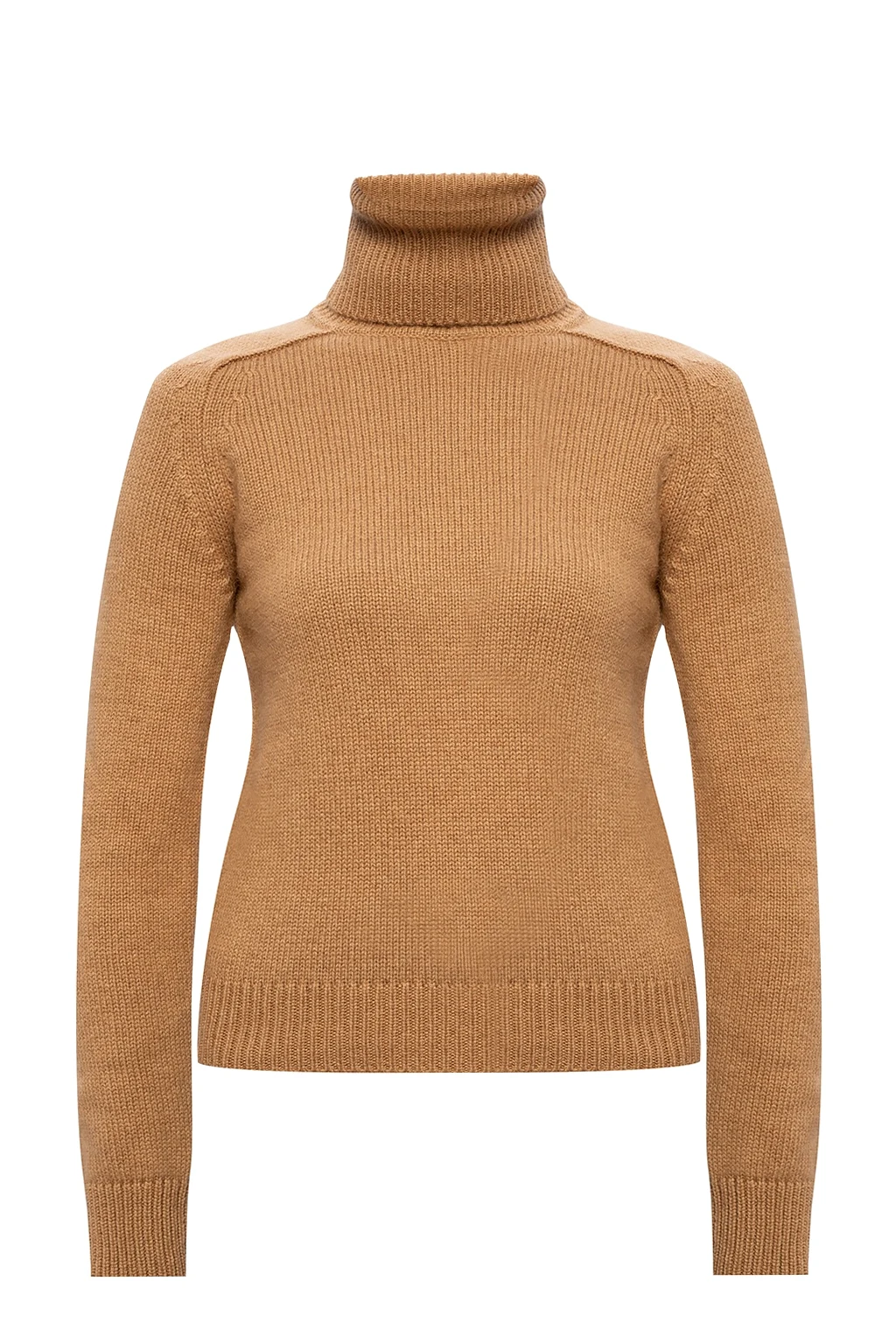 Rib-knit turtleneck sweater