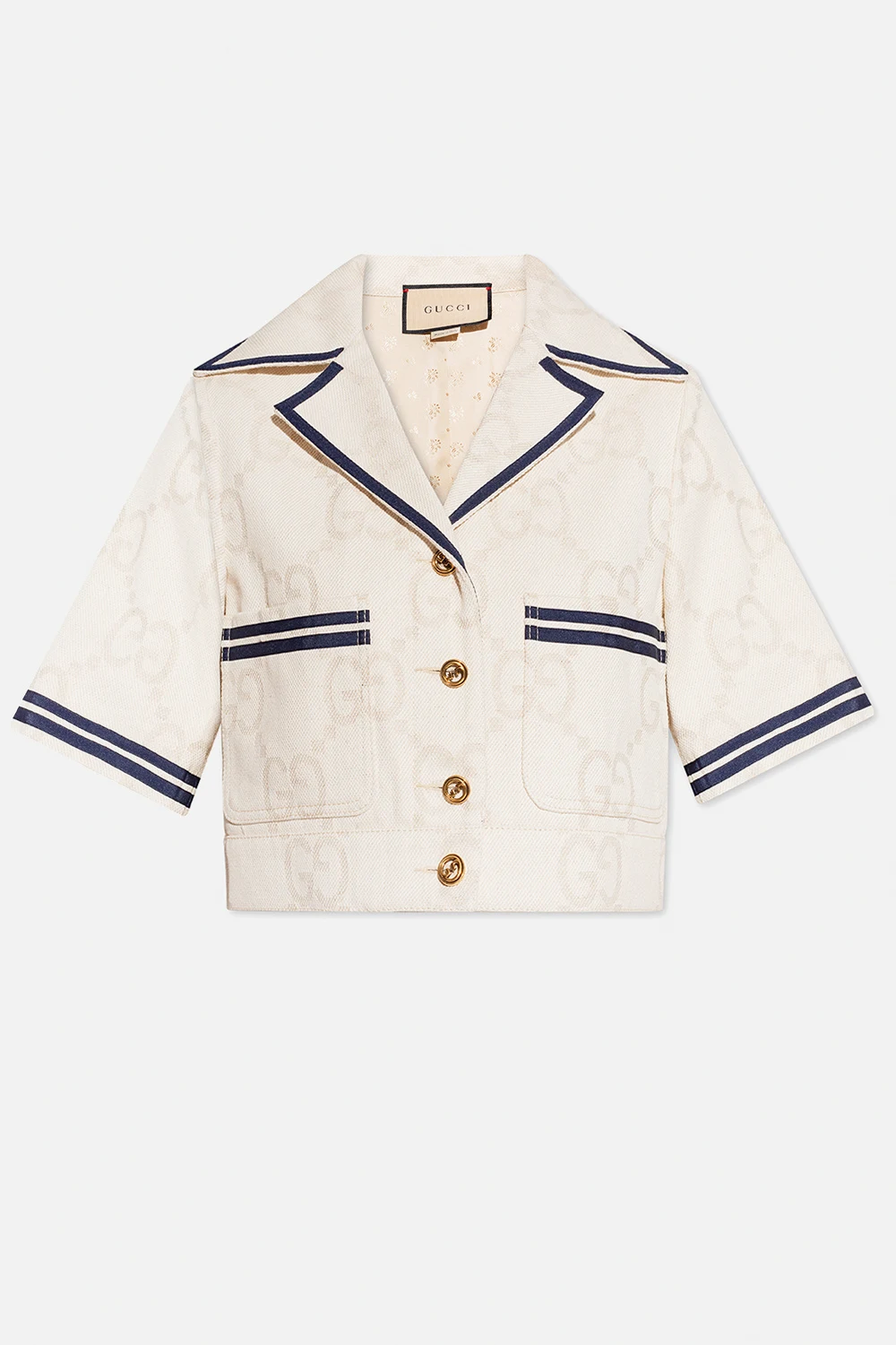 cream Cropped blazer