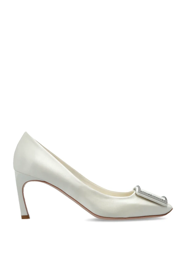 cream Heeled shoes 'Trompette'