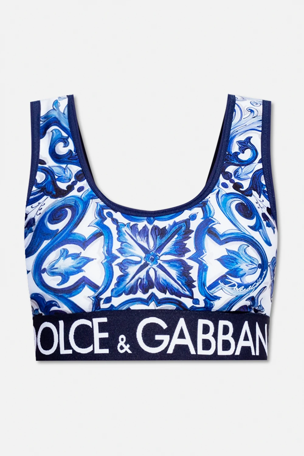BLUE Crop top with logo